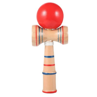 Kendama profesionala din lemn 21 cm model clasic cu bila ROSIE