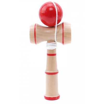Kendama profesionala din lemn 21 cm model clasic cu bila ROSIE