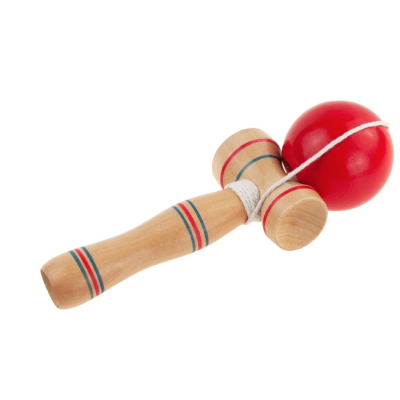 Kendama profesionala din lemn 21 cm model clasic cu bila ROSIE