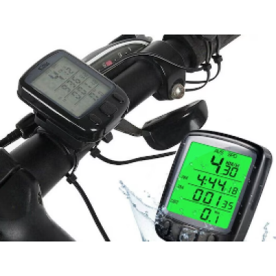 Kilometraj digital bicicleta SD 563A cu fir 25 functii afisaj temperatura ora comparator