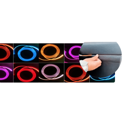 Kit 5 Benzi LED Lumini Ambientale auto RGB Control din Aplicatie Telefon 6 Metrii