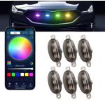 Kit 6 lumini ambientale auto pentru grila RGB 12V cu aplicatie