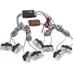 Kit 8 lumini stroboscop 7 functii 12V Galben