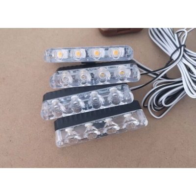 Kit 8 lumini stroboscop 7 functii 12V Galben