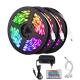 Kit Banda Led Rgb 15 Metri 3x5 Metri cu Telecomanda