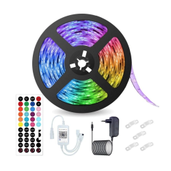Kit Banda LED RGB Andowl Q T168 de 5 Metri Sincronizare Muzicala Bluetooth Controlul Aplicatie