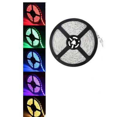 Kit Banda LED RGB cu Telecomanda 300 LED uri Lungime 5m 220V BS Kit Banda LED RGB cu Telecomanda 300 LED uri Lungime 5m 220V BS