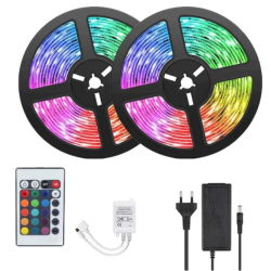 Kit Banda RGB LED 10 Metri 2x5 metri RGB cu telecomanda