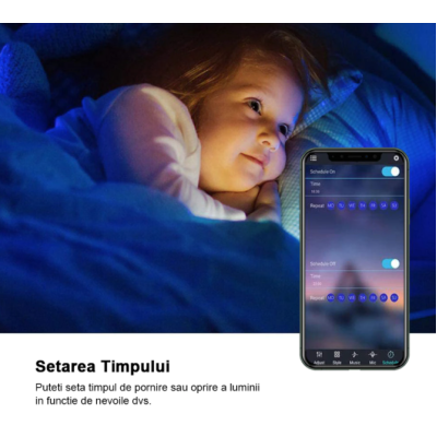 Kit Banda RGB LED TV modulara 4 prinderi cu Bluetooth 021AB