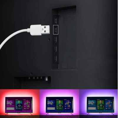 Kit Banda RGB LED TV modulara 4 prinderi cu Bluetooth 021AB