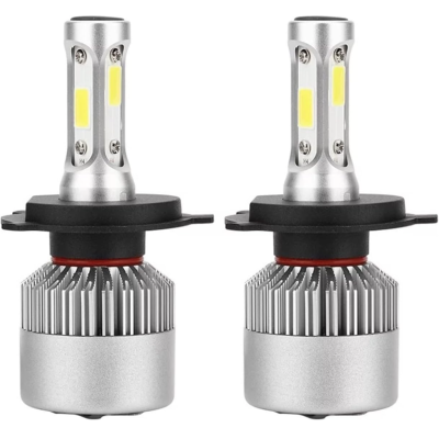Kit becuri led auto COB S2 H4 2 buc/set 8000Lumeni temperatura 6000K/Alb putere 72W