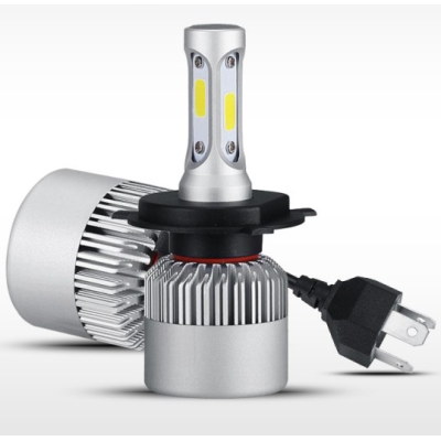 Kit becuri led auto COB S2 H4 2 buc/set 8000Lumeni temperatura 6000K/Alb putere 72W