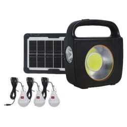Kit CC022-1 panou solar cu lanterna si 3 becuri, 100 W