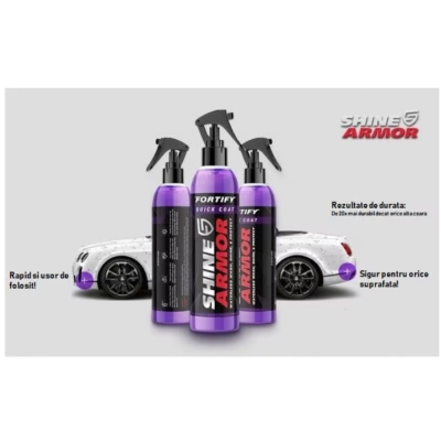 Kit Ceara Lichida Ceramica Efect Hidrofob 236ml SHINE ARMOR