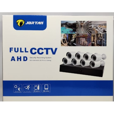 Kit de supraveghere JORTAN cu 8 camere CCTV AHD 1080P