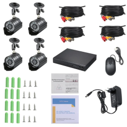 KIT de Supraveghere si Securitate Video CCTV 4 Camere 5G 4K HD Lentile 36mm