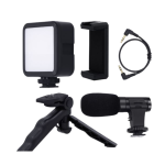 Kit de vlogging cu trepied LED video și suport pentru telefon Q ZJ09