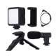 Kit de vlogging cu trepied LED video și suport pentru telefon Q ZJ09