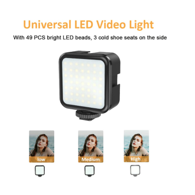 Kit de vlogging cu trepied LED video și suport pentru telefon Q ZJ09