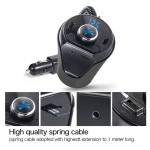 Kit Multifunctional BX6 BX7 FM functie Bluetooth cu 2 porturi USB Slot TF CARD AUX Negru