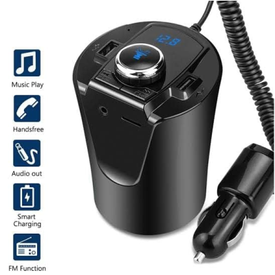 Kit Multifunctional BX6 BX7 FM functie Bluetooth cu 2 porturi USB Slot TF CARD AUX Negru