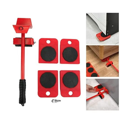 Kit Mutat Mobilier 4 Platforme cu roti si 1 Parghie metalica