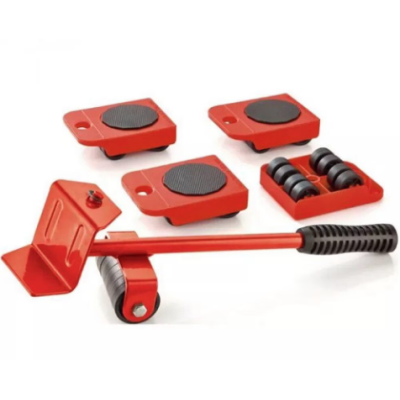 Kit Mutat Mobilier 4 Platforme cu roti si 1 Parghie metalica