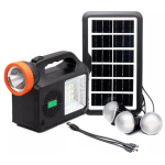 Kit solar de iluminare GD Times GD-102, 3 becuri, boxa BT, radio, 80W XL