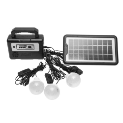 Kit solar GD-8028 Proiector Radio cu panou solar si 3 Becuri 