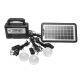 Kit solar GD-8028 Proiector Radio cu panou solar si 3 Becuri