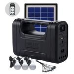 Kit solar GD-Lite 8017 dotat cu dispozitive USB cu 3 becuri LED + acumulator de mare capacitate HA