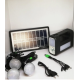 Kit solar GD-Lite 8017 dotat cu dispozitive USB cu 3 becuri LED + acumulator de mare capacitate XL