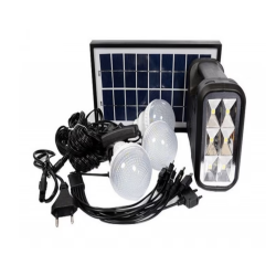 Kit solar GD Lite 1 dotat cu dispozitive USB cu 3 becuri LED si acumulator de mare capacitate HA