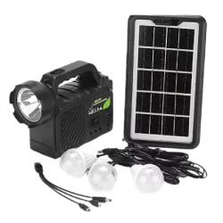 Kit solar GDPlus GD P30 cu 3 becuri sistem iluminare