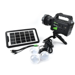 Kit solar lanterna cu trepied si 3 becuri GD-P50