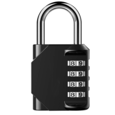 Lacat NEGRU cu cif (4 cadrane)