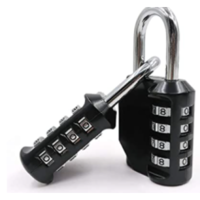 Lacat NEGRU cu cif (4 cadrane)