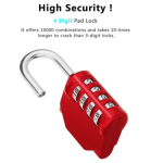 Lacat ROSU cu cif (4 cadrane)