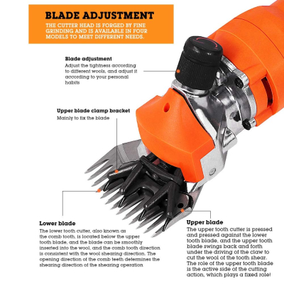 Lama profesionala foarfeca pentru oi din otel inoxidabil 13 dinti