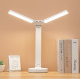 Lampa 1960 de birou LED cu usb, iluminare cu 2 capete Reglabile ALB