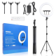 Lampa Circulara LJJ-45 Ring Light Diametru 26cm/10 Inch LED Trepied Extensibil