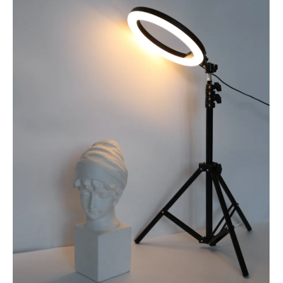 Lampa circulara profesionala LED Ring Light RGB Andowl Q MG34 diametru 26 cm