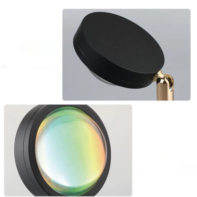 Lampa cu lupa videografie si telecomanda efecte Sunset multicolor cu telecomanda