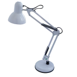 Lampa de birou cu suport culoare alba 220V soclu E27