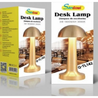 Lampa de birou portabila Gold ciupercuta Q TL142 Andowl