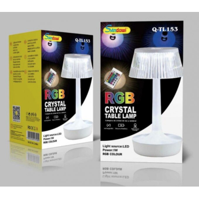 Lampa de masa decorativa cu LED RGB si telecomanda model Crystal Touch Q TL153