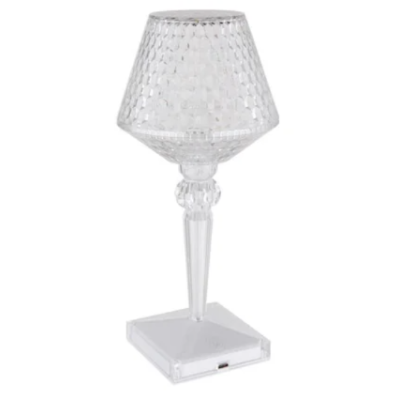 Lampa de masa decorativa LED tip cristal Andowl Q LED1633 transparenta