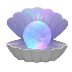 UB Lampa De Veghe In Forma de Scoica Cu Perla In Interior 8 Culori LED