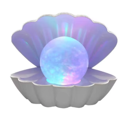 UB Lampa De Veghe In Forma de Scoica Cu Perla In Interior 8 Culori LED