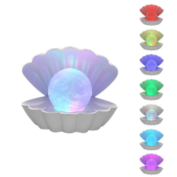 UB Lampa De Veghe In Forma de Scoica Cu Perla In Interior 8 Culori LED